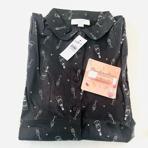 LOFT Sleep Shirt with Champagne Flutes and Twinkling Stars + Marshmallow balm